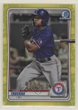 2020 Bowman Chrome Prospects Yellow Refractor 43/75 Leody Taveras #BCP-127 7i2