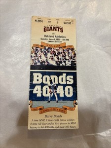 Original San Francisco Giants V. Oakland A’s June 6 1999 Ticket Stub Rare