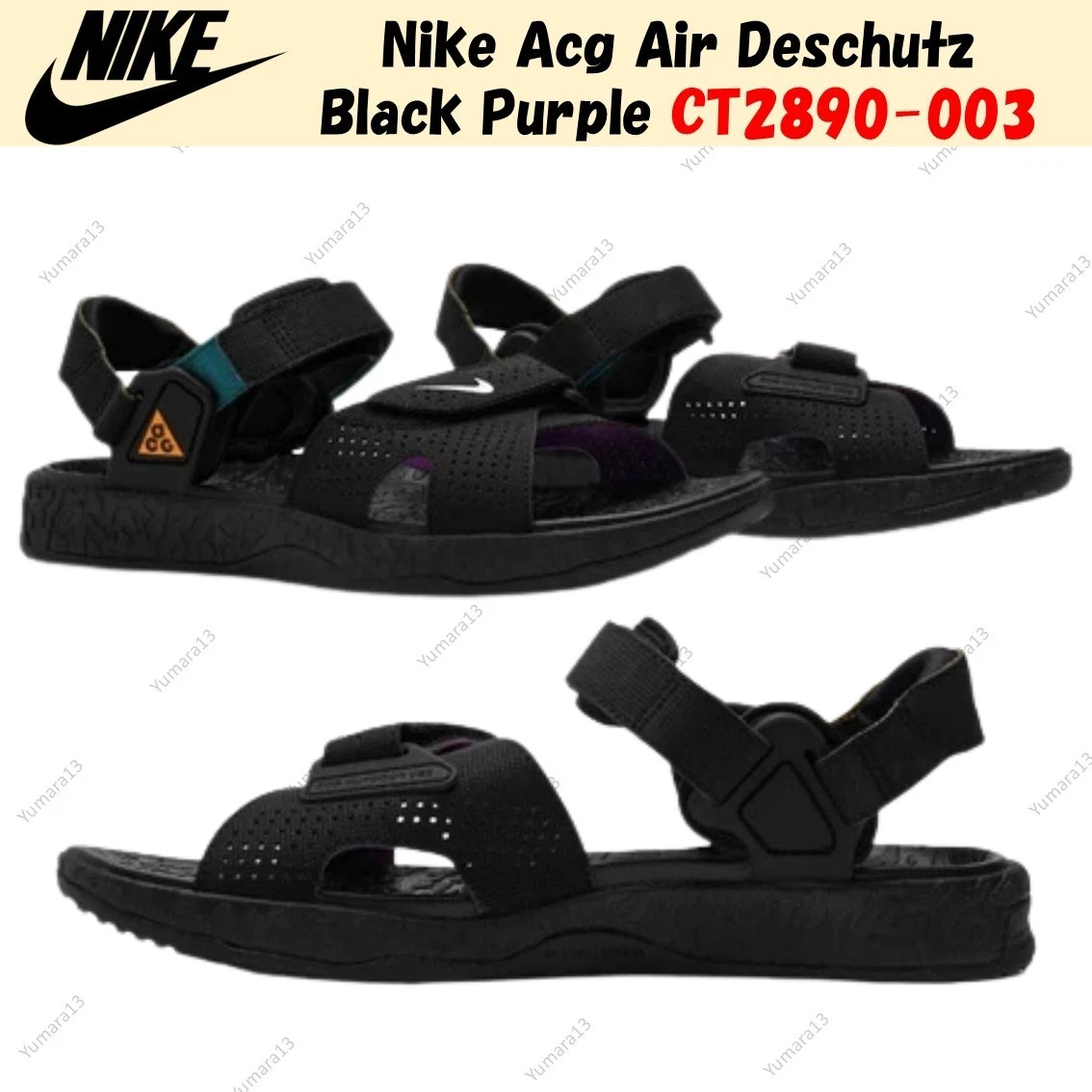 Nike ACG Air Deschutz Black Vivid Purple for Sale | Authenticity