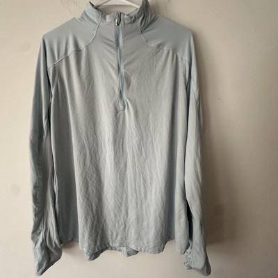 Columbia Cross Trails Half Zip Pullover Thumb hole Mint Green Womens Size XL