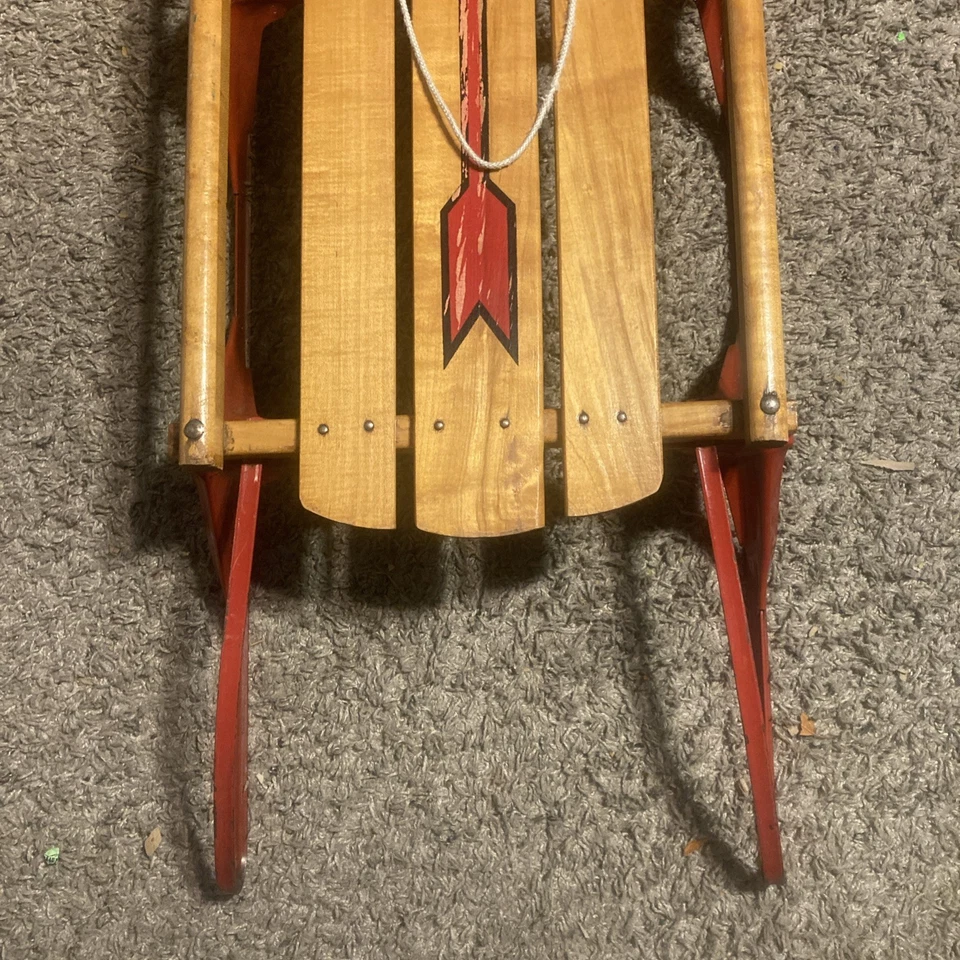 Flexible Flyer II Wooden Snow Sled Vintage 52” with Metal Runners Winter F652 - Image 3 of 4