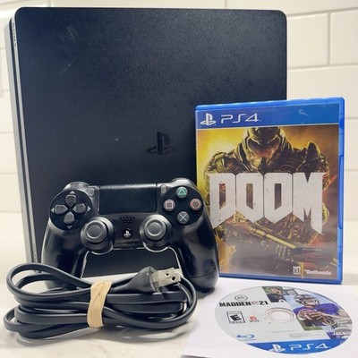 Sony PS4 Slim 1TB Black Console Controller DOOM Madden NFL 21 Tested