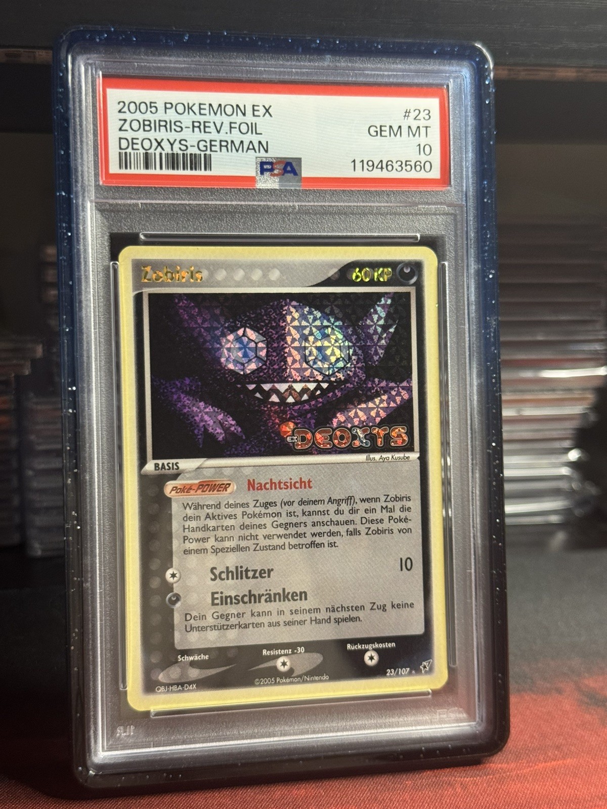 Pokemon Sableye EX Deoxys Reverse Holo Rare #23 PSA 10 Gem Mint German