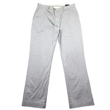 Polo Ralph Lauren Stretch Classic Fit Chino Pants Light Gray Men Size 35 Preppy