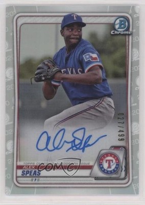 2020 Bowman Chrome Prospect Refractor 27/499 Alex Speas #CPA-AS Auto 1g5d