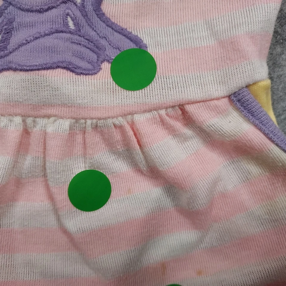 Mameluco a rayas JCPenney Sesame Street Grover de colección 12 M años 80 Muppet niñas Foto 3 de 4