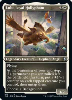 Lulu, Loyal Hollyphant - Foil Etched Light Play, English Magic the Gathering MTG