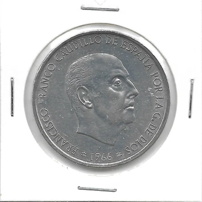 España 100 Ptas 1966*68 KM#797 ( Franco ) 19 Grs Plata 800 Usada Ref ,M040 - Imagen 1 de 4