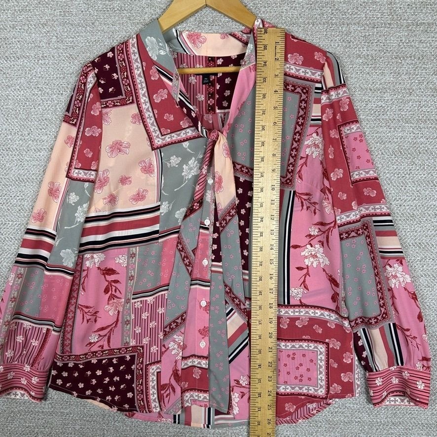 Talbots MP Patchwork Floral Button Down Shirt Pin… - image 6