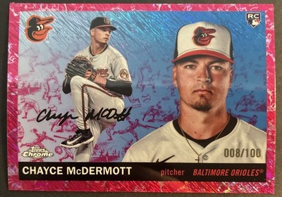 2025 Topps Chrome Platinum #245 Chayce McDermott RC Toile Cream Fuchsia /100