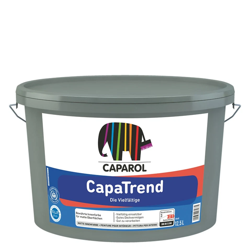 Caparol CapaTrend KF 12,5L weiß, sehr gut deckende Wandfarbe, Dispersionsfarbe - Bild 1 von 1