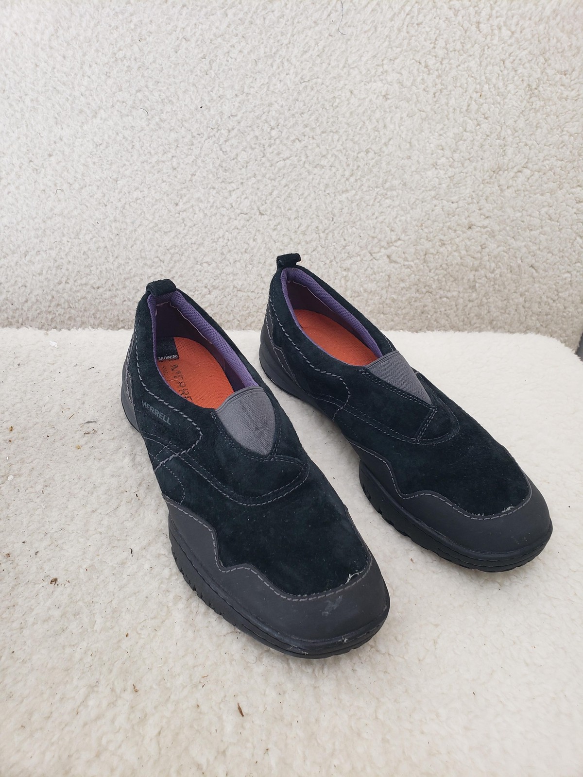 Merrell Sneakers Donna 8 Nero Scamosciato Slip On Comfort Performance Scarpe da Passeggio