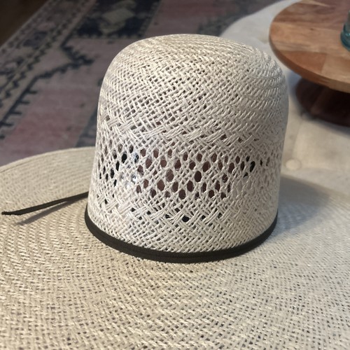 Chapeau Cowboy Rodeo King 25x Paille – Taille 6 3/4, Ovale Long, Bord 5 Pouces, Ivoire