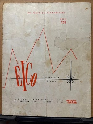 Vtg Original EICO Instruction Manual 720 Transmitter Owner