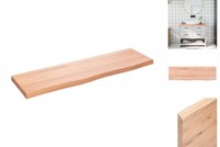 Waschtischplatte Hellbraun 100X30X4 Cm Massivholz Behandelt