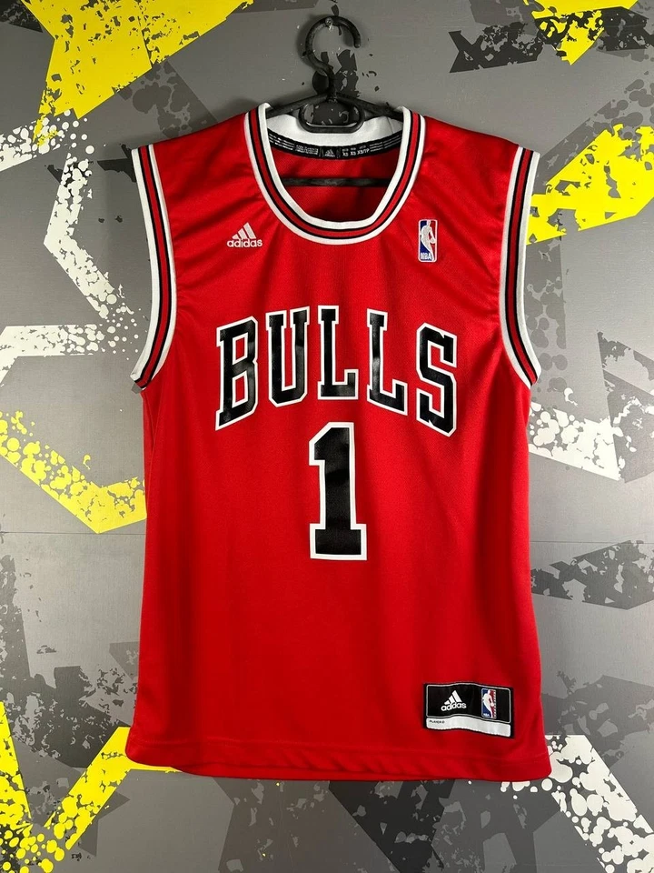 Camiseta de baloncesto de la NBA Rose Chicago Bulls roja Adidas para hombre talla XS ig93 Foto 2 de 4