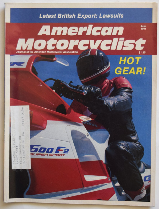 AMERICAN MOTORCYCLIST MAGAZINE - JUNE 1991 