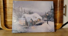 Springbok Thomas Kinkade Silent Night 500pc Jigsaw Puzzle Winter Cabin Christmas