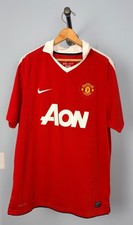 Manchester United 2010/11 Home Kit Nike Dri Fit Red Soccer Jersey Blank Back L