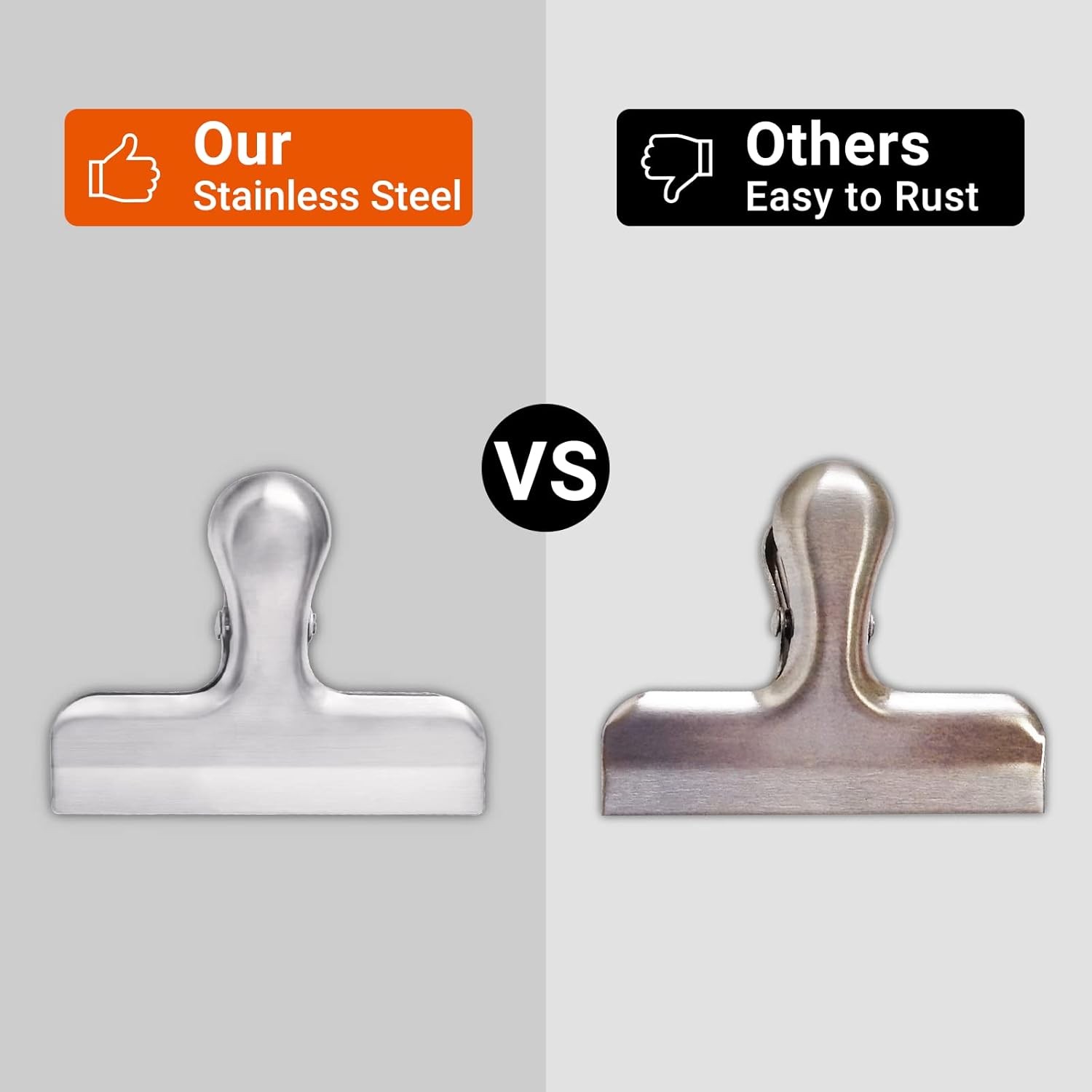 6 Pack Bag Clips, Stainless Steel Chip, Chip Clips Food Clip, 6 Packs, Sliver 