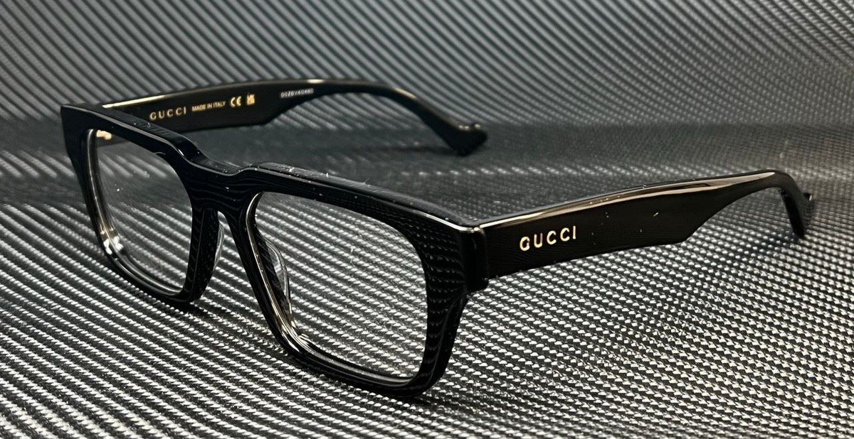 GUCCI GG0963O 001 Black Gold Men's 53 mm M Size Eyeglasses