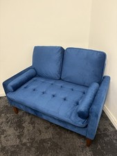 2 Seater Sofa In blue fabric