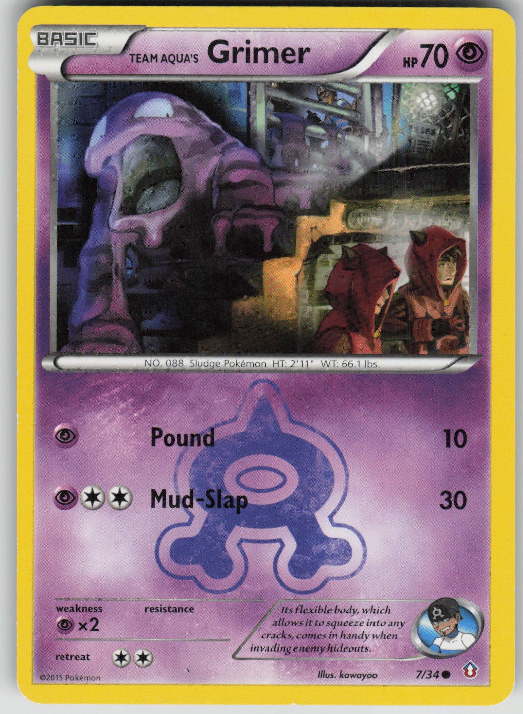 Pokemon TCG Team Aqua's Grimer Common Double Crisis 7/34
