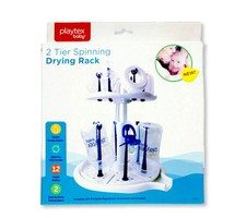 Playtex Baby 2 Tier Spinning Drying White Rack Holds Up To 12 Bottles