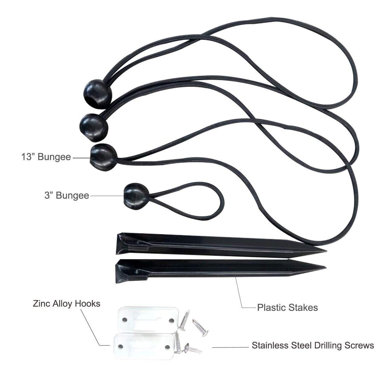 Tentproinc RV Awning Side Sun Shade Screen 9'X7' Mesh Sunshade 9' x 7', Black 