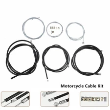 54" Throttle Cable Motorcycle Cable Set 60" Clutch Cable and Brake Cable Durable