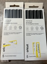 Cricut Multi Pen Set, Black 5 Pcs 2012175 2 Packs 10 Pens Total NEW