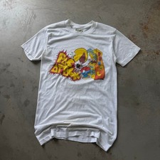 Vintage 80s Pac Man Pac Attack Atari Arcade Video Game Retro T-shirt Size Medium