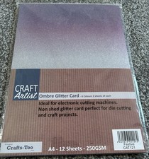 Craft Artist A4 Festive Ombre Glitter Card Pack