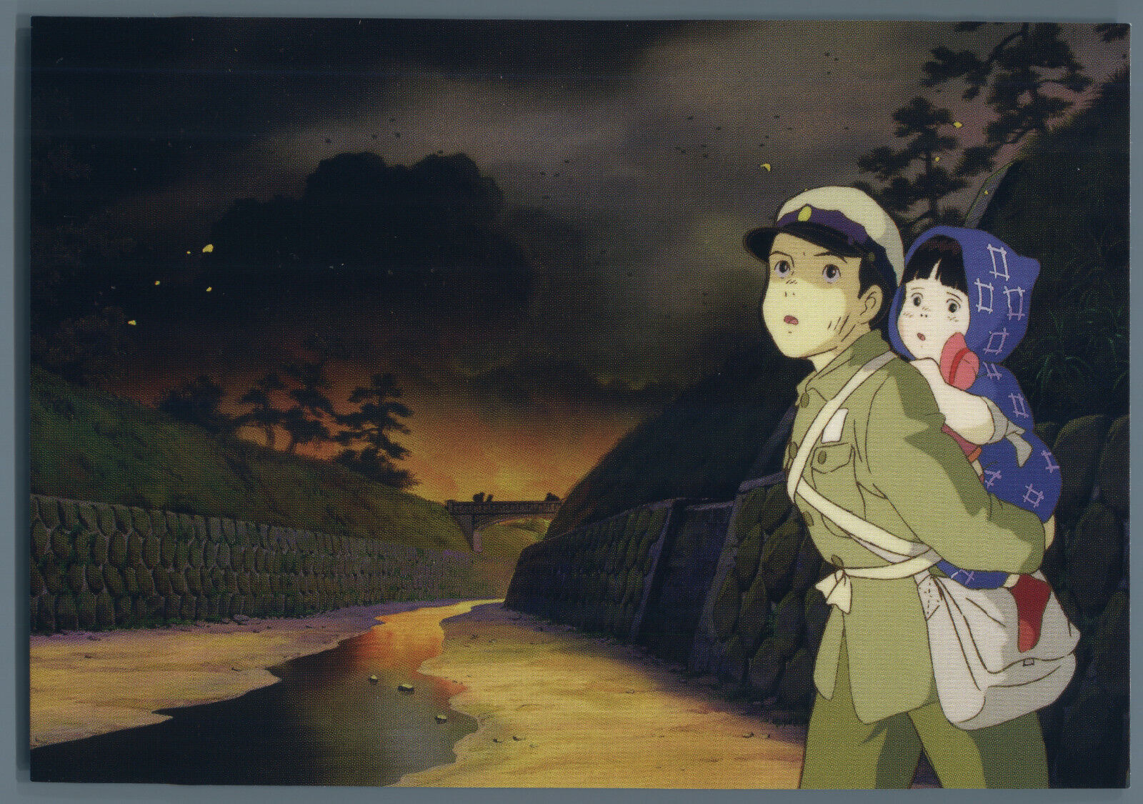 Grave Of The Fireflies - Setsuko & Seita - Studio Ghibli Wallpaper (1949×3464) : r/Amoledbackgrounds