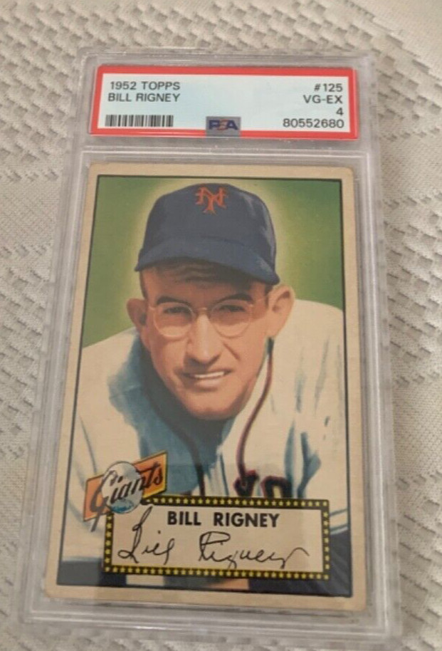 1952 Topps - #125 Bill Rigney VG EX PSA 4