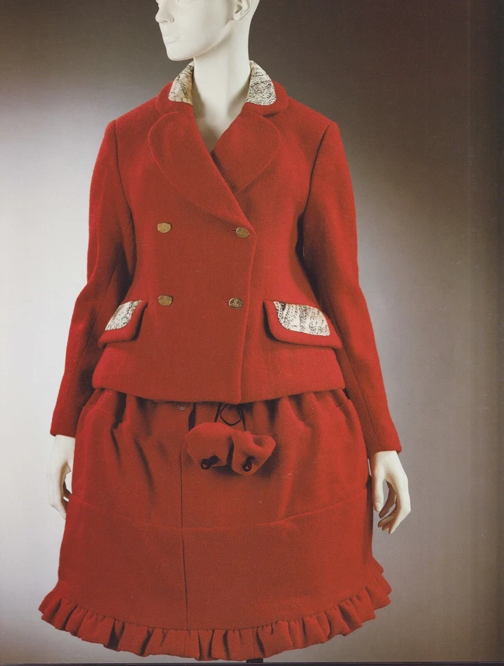 VIVIENNE WESTWOOD 1987 Chaqueta Princesa Roja Recortada Leopardo Falda Criníscula Orbe Foto 2 de 4