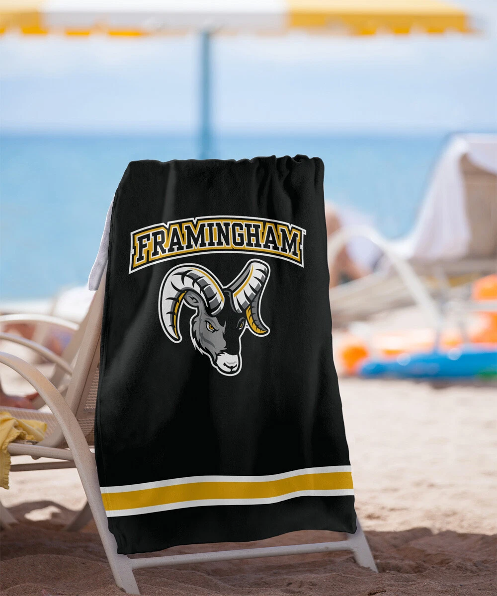 Framingham State University Beach Towel/Bath Towel, 30"x60" Stripes