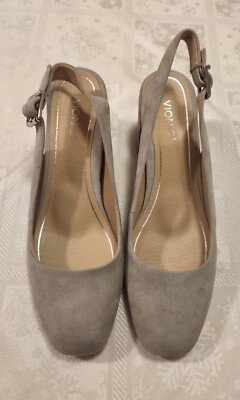 Vionic Plaza Noreen Dress Heel Lt Grey US 9.5  EU 41.5  UK 7.5  CM 26.5 NWB