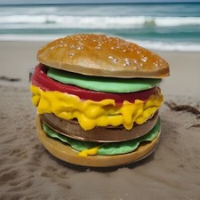 Handmade Belgian chocolate  fully edible  cheeseburger big mac or cake toppers 