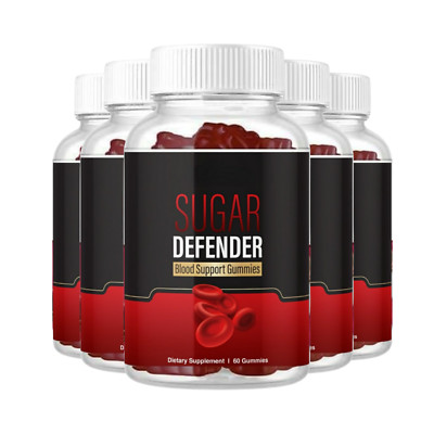 5-Pack Sugar Defender Gummies- Blood Sugar Support Gummies- 300 Gummies