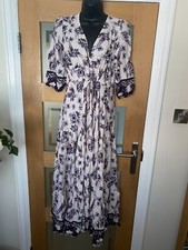 JAASE MAXIKLEID HELLROSA BLUMENDRUCK GYPSY-STIL GRÖSSE MEDIUM