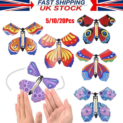 UK 5/10/20x Magic Flying Butterfly Card Surprise Wind Up Butterfly in The Book - Picture 1 of 11