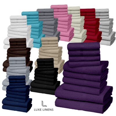 10 STÜCK HANDTUCHBALLEN SET 100 % ÄGYPTISCHE BAUMWOLLE GESICHT, HAND, BADEHANDTÜCHER