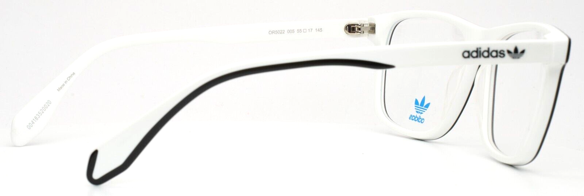 ADIDAS OR5022 005 Black Mens Rectangle Full Rim Eyeglasses 55-17