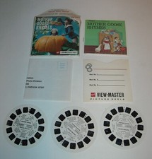 GAF 1960 MOTHER GOOSE RHYMES COMPLETE VIEWMASTER PACKET w CELLO 3 REELS BOOKLET