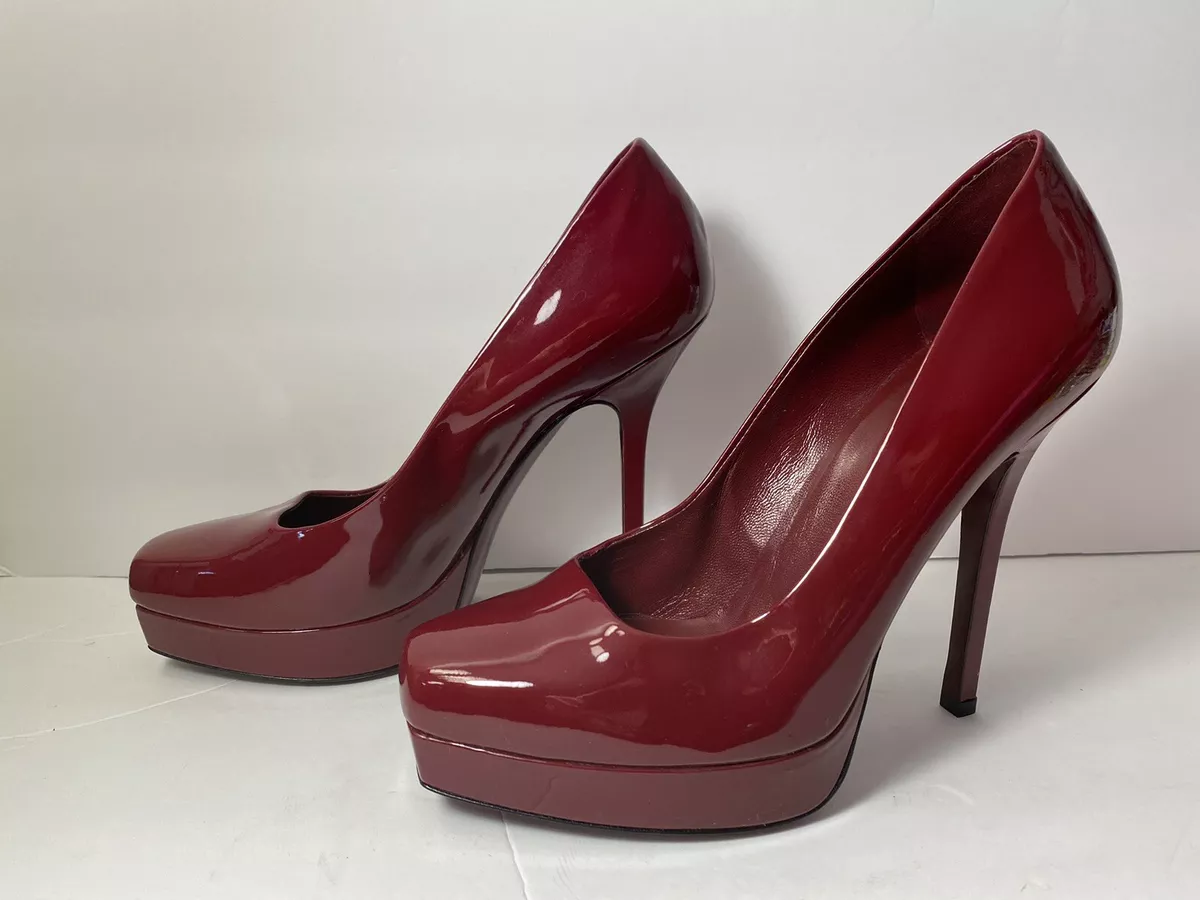 Patent leather sandal Chanel Burgundy size 38.5 IT in Patent