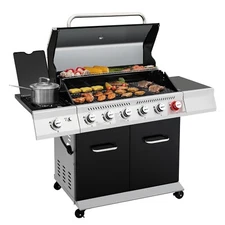 Royal Gourmet 6-Burner Propane Gas Grill in Black Outdoor Backyard BBQ Party