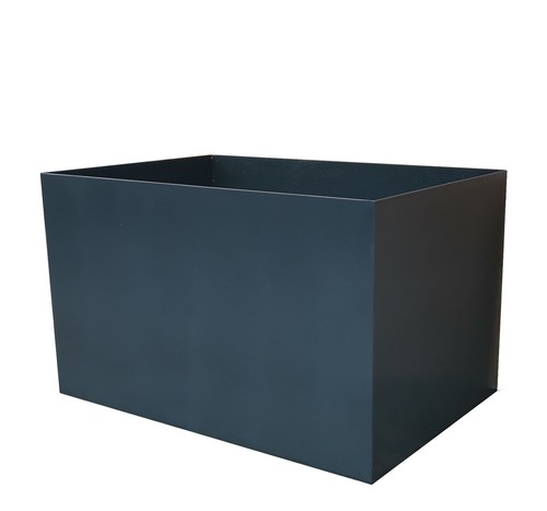 MXL rechteckige Pflanzkübel Blumenkübel aus Metall Anthrazit über