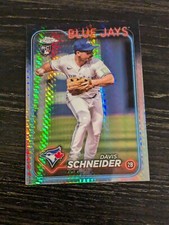 2024 Topps Chrome Prism Refractor #290 Davis Schneider RC, Toronto Blue Jays