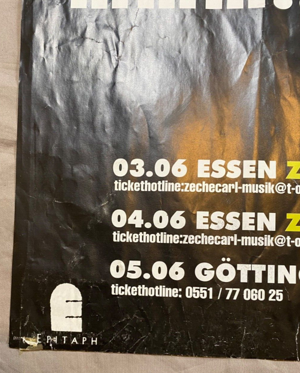 NOFX Poster Concert Tour Germany 23x33 Dance Hall Crashers Epitaph Records RARE